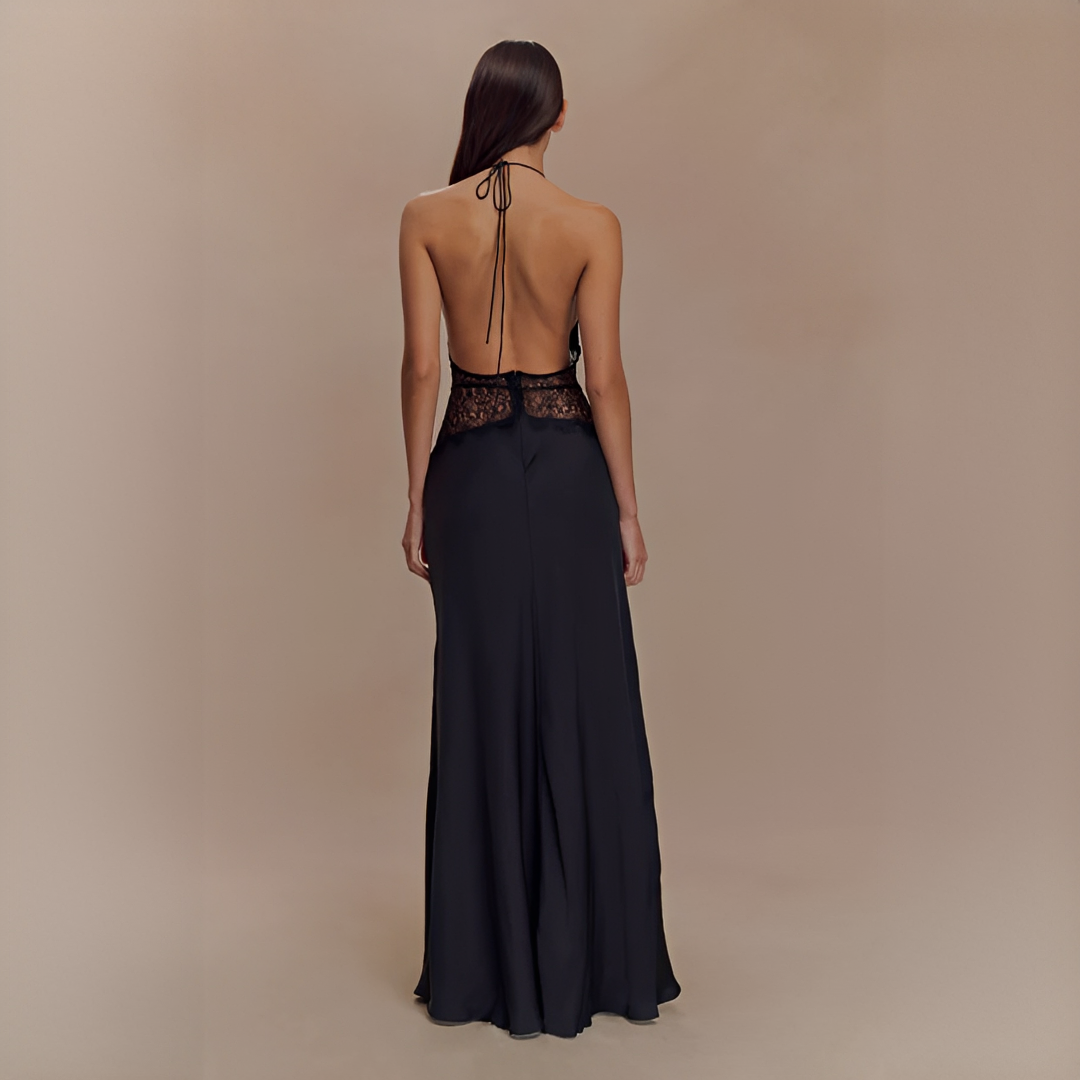 Velina - Vestido Elegante sin Costuras con Cuello Halter