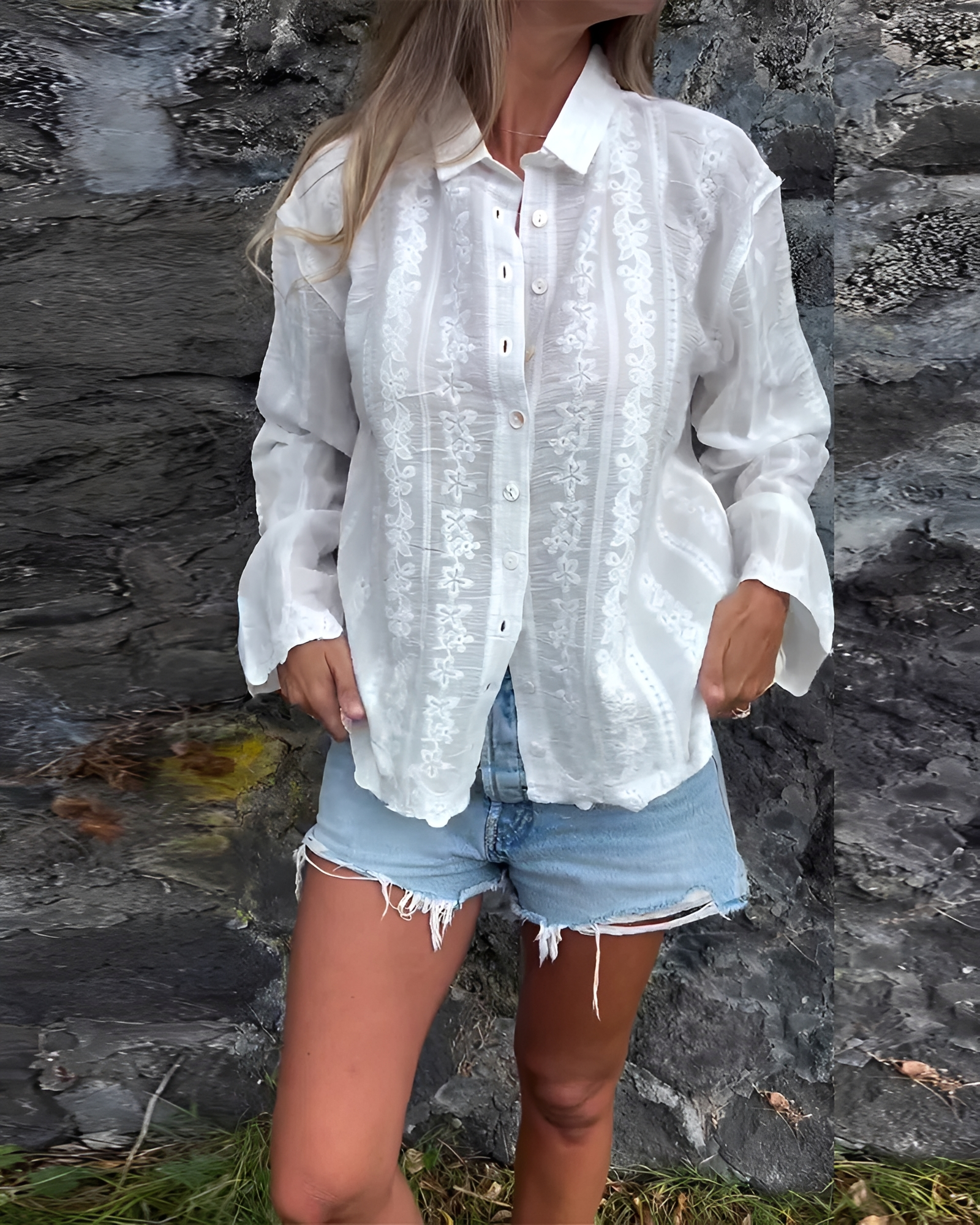 Sumayah - Camisa Bordada con Estilo