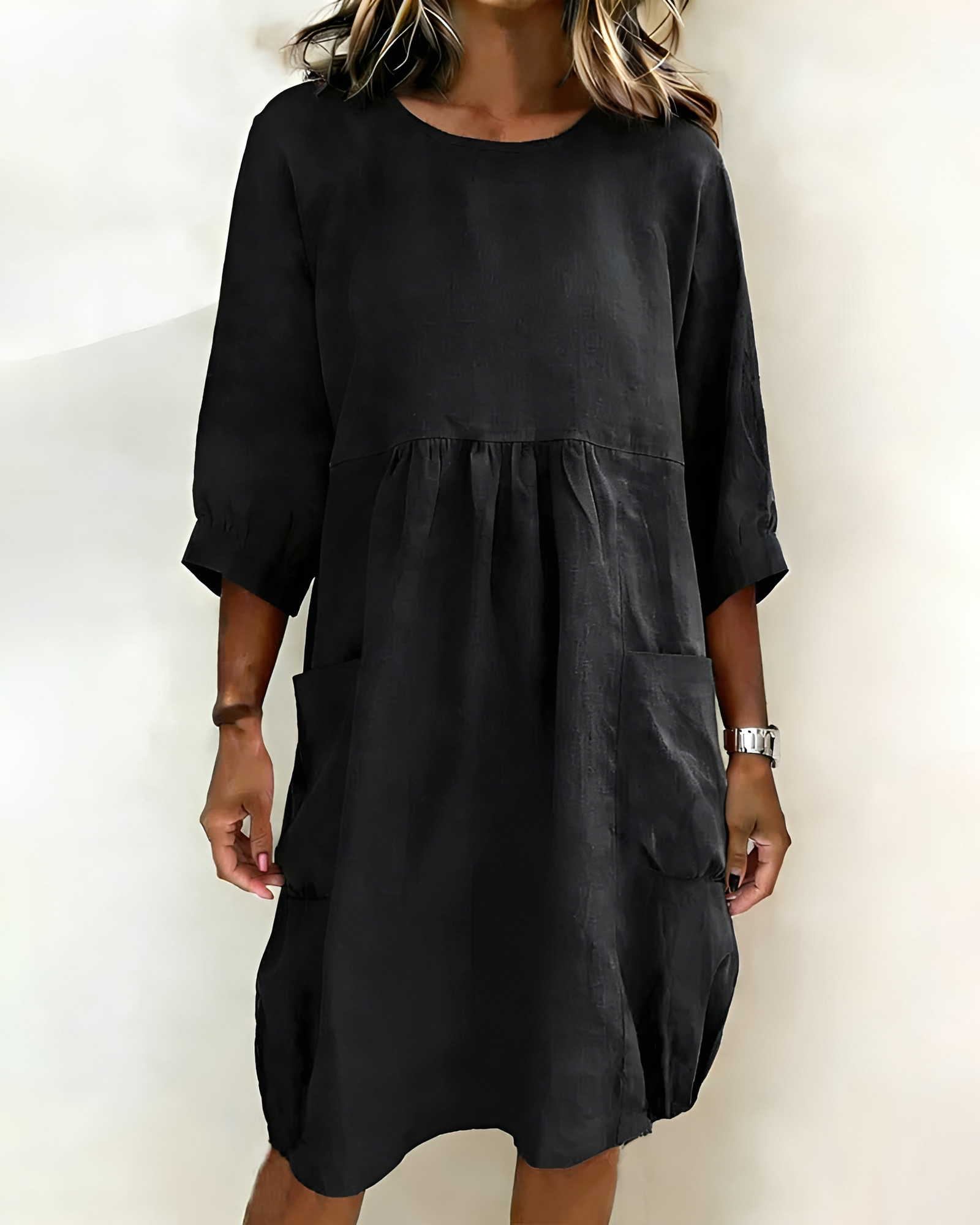Shadia - Vestido Midi de Ajuste Suelto Casual
