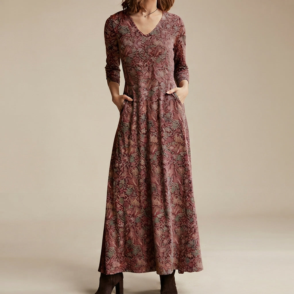 Adeline - Vestido vintage con mangas largas