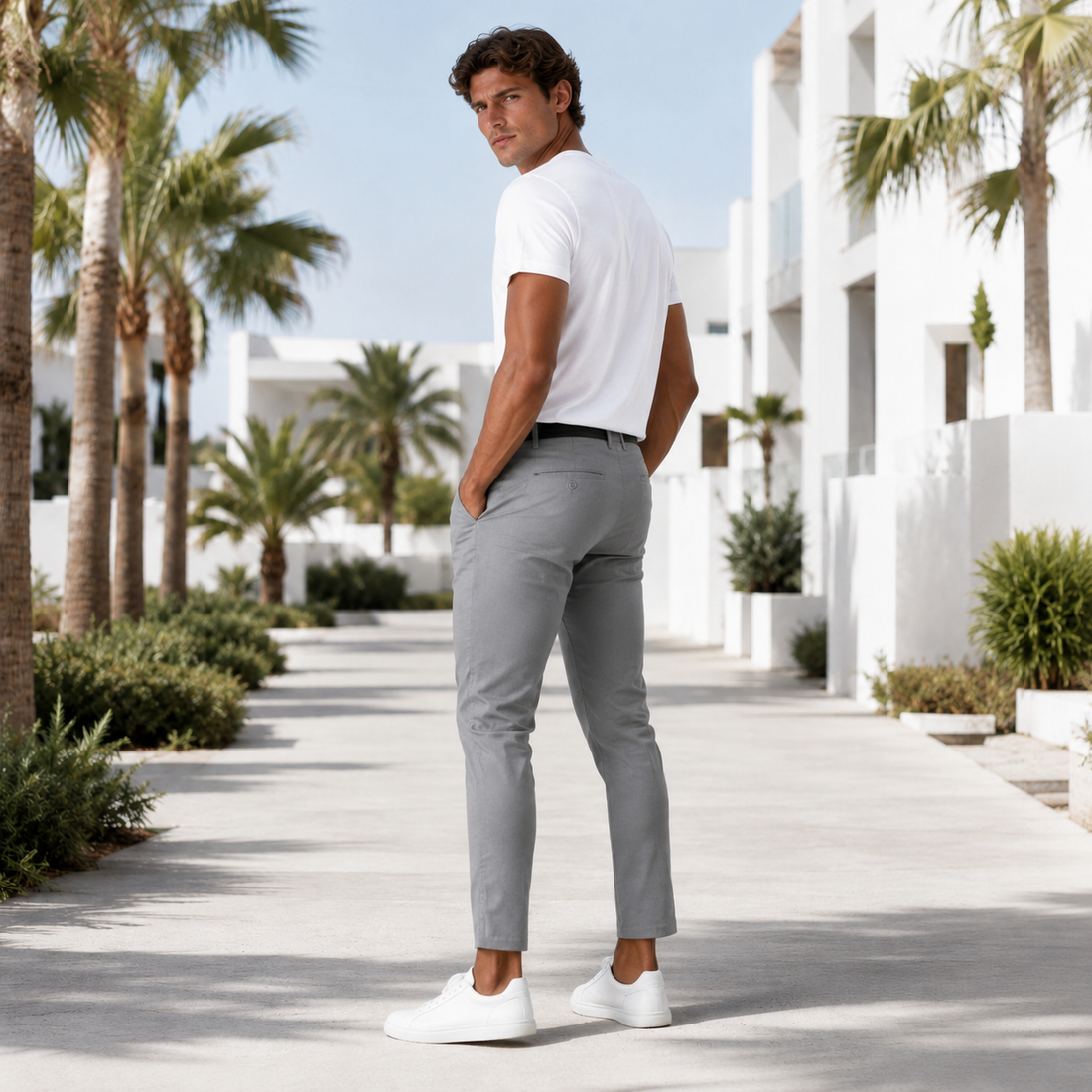 Benyamin - Pantalones Casual de Corte Ajustado