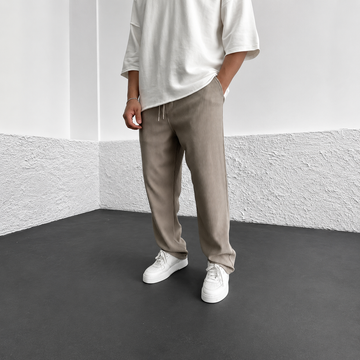 Zeke - Pantalones Sueltos con Cordón Casual