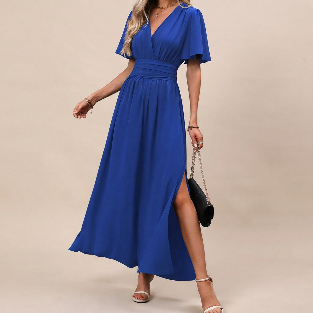 Leyli - Vestido Midi Elegante con Abertura