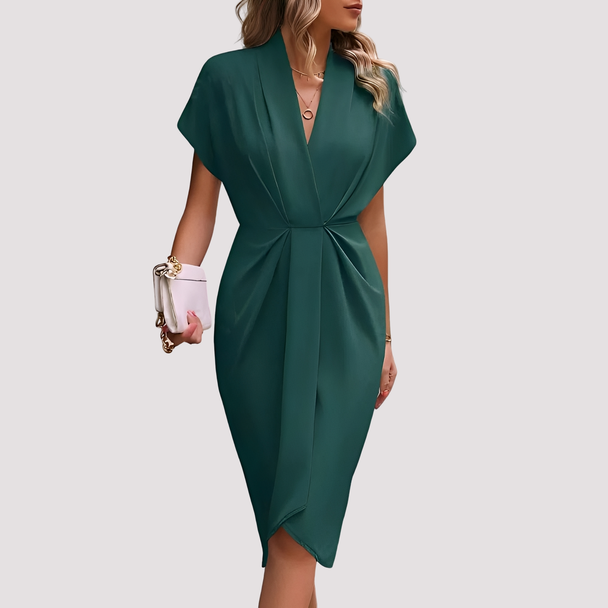 Gwen - Vestido Midi Elegante con Abertura