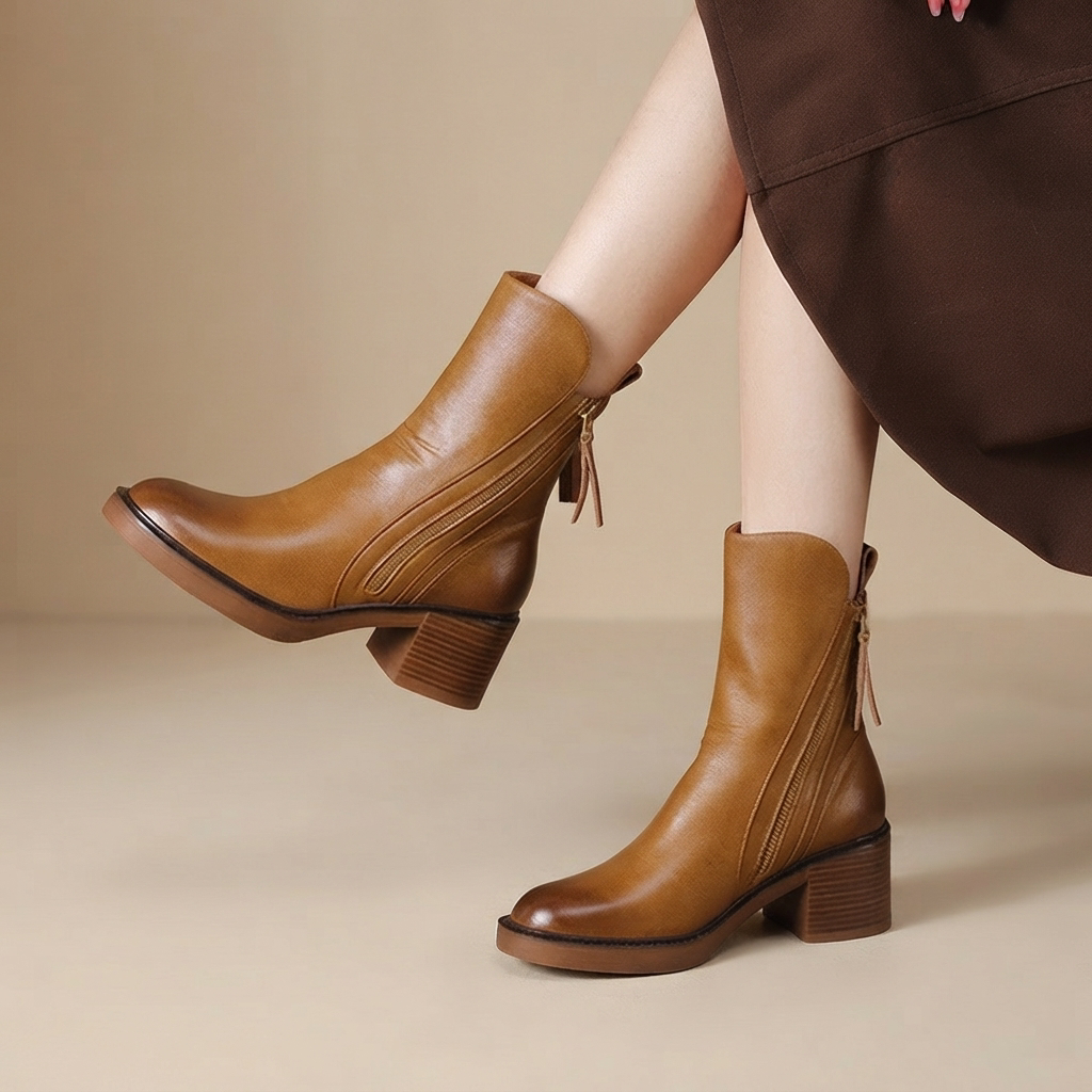 Jadonna - Botas Sofisticadas con Tacón y Cierre