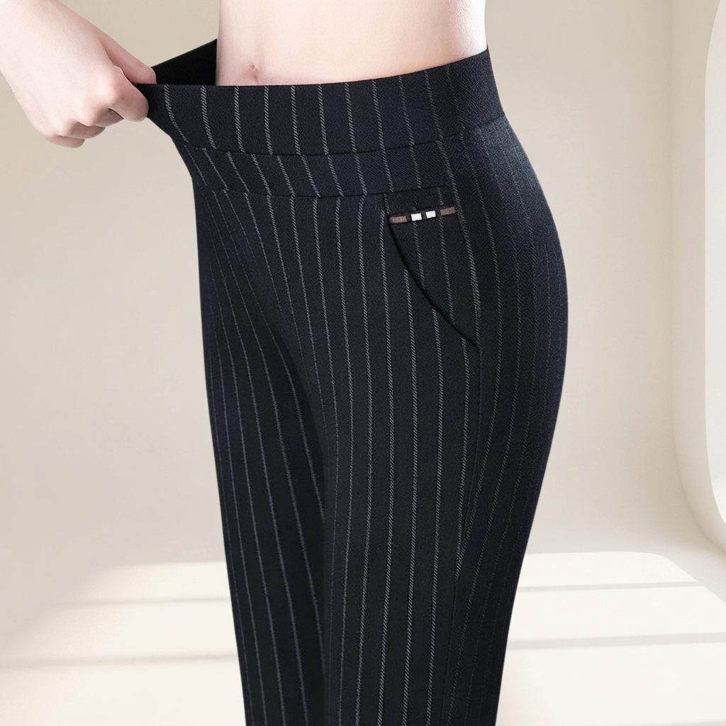 Marga - Pantalones Rectos con Cintura Elástica