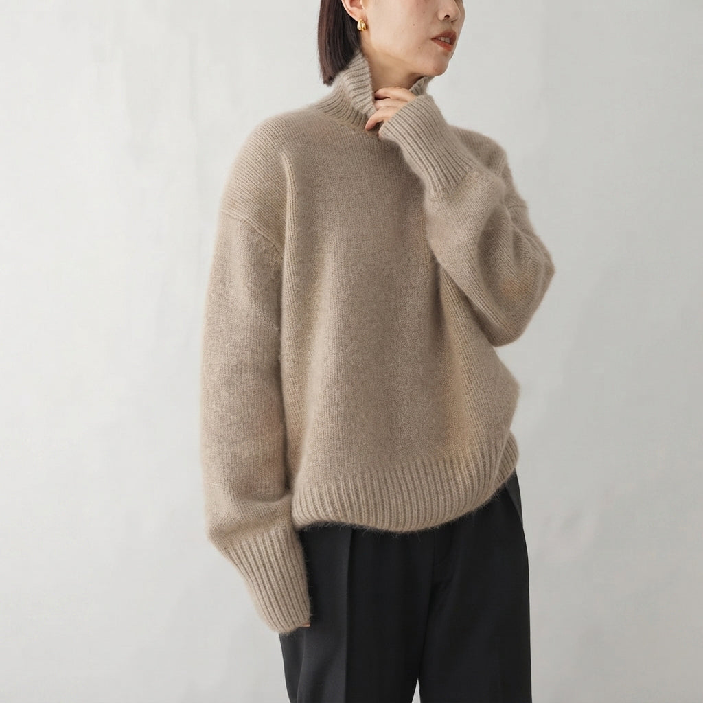 Lea - Suéter de cuello alto elegante para mujer