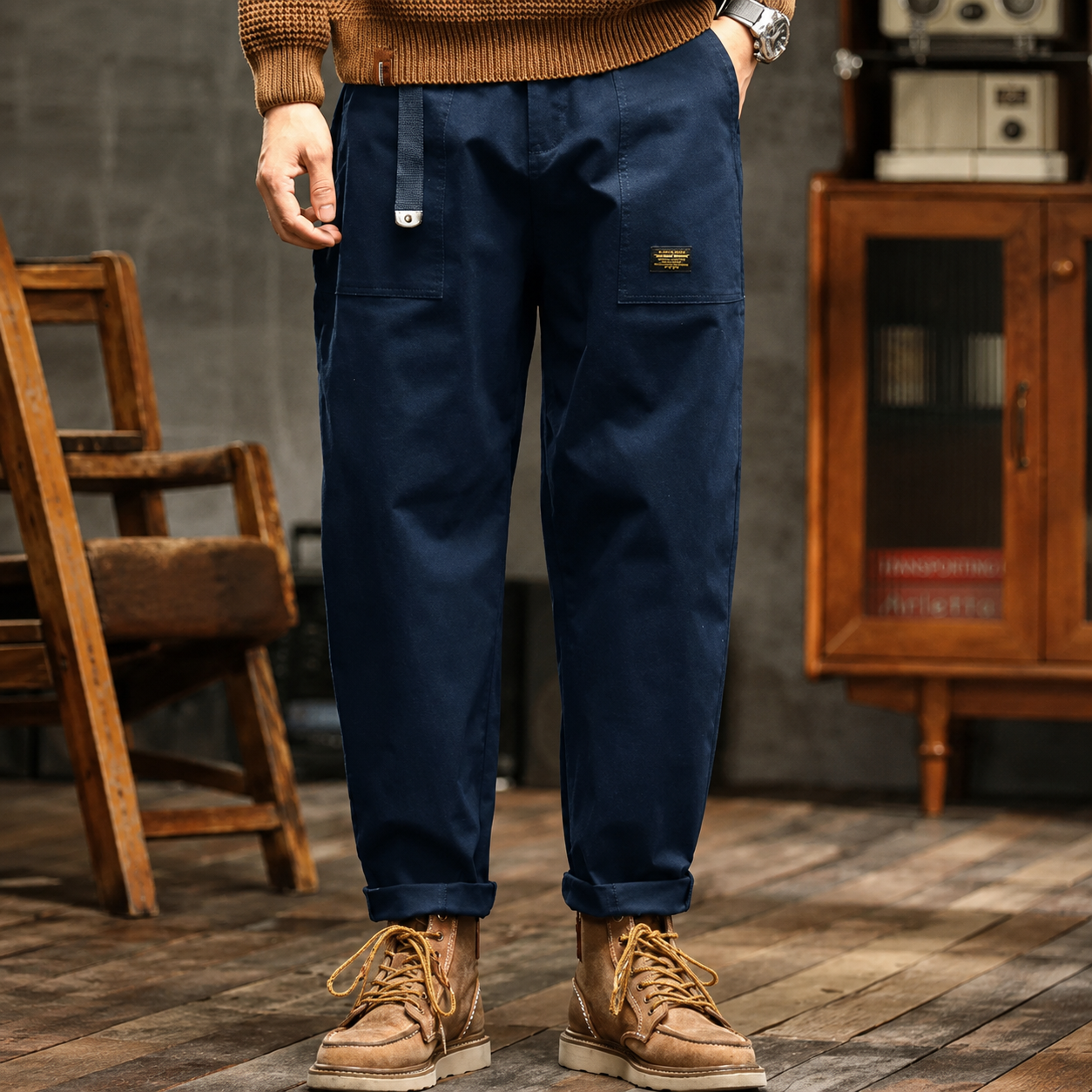 Clyde - Pantalones de Estilo Vintage de Corte Suelto