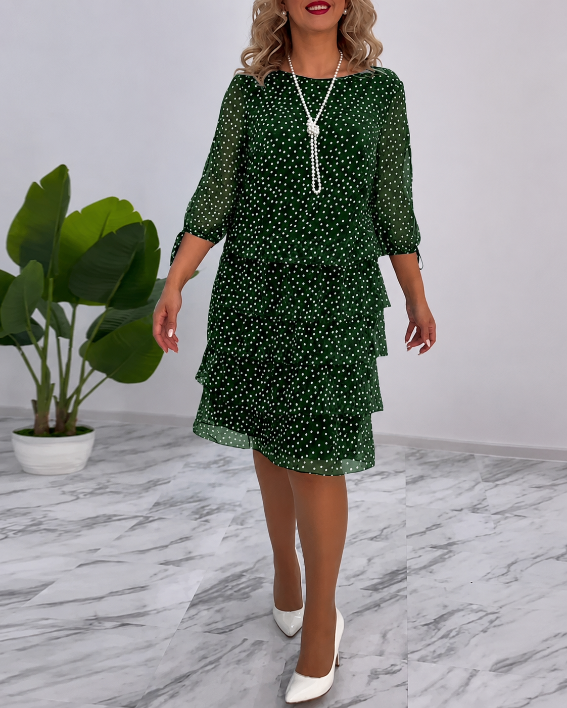 Bezia - Vestido Midi Estiloso en Capas