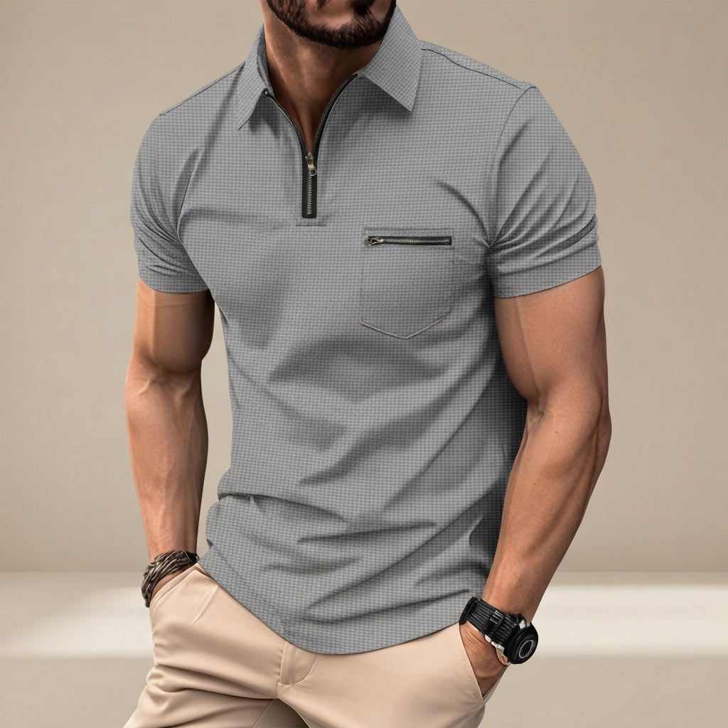 Barri - Camisa Polo Clásica de Waffle