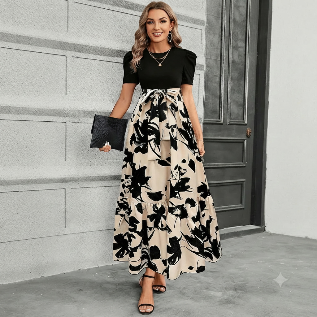 Astrid - Vestido Falda Floral Estiloso