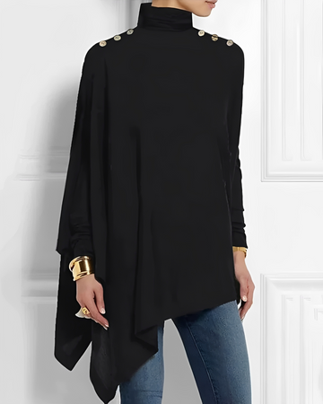 Rhoslyn - Camisa de Cuello Alto Elegante