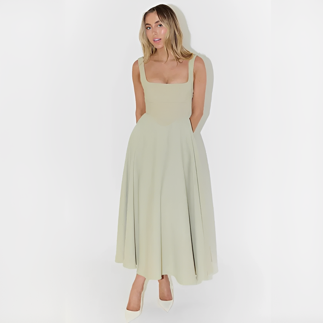 Yarabelle - Vestido Midi Elegante con Tirantes