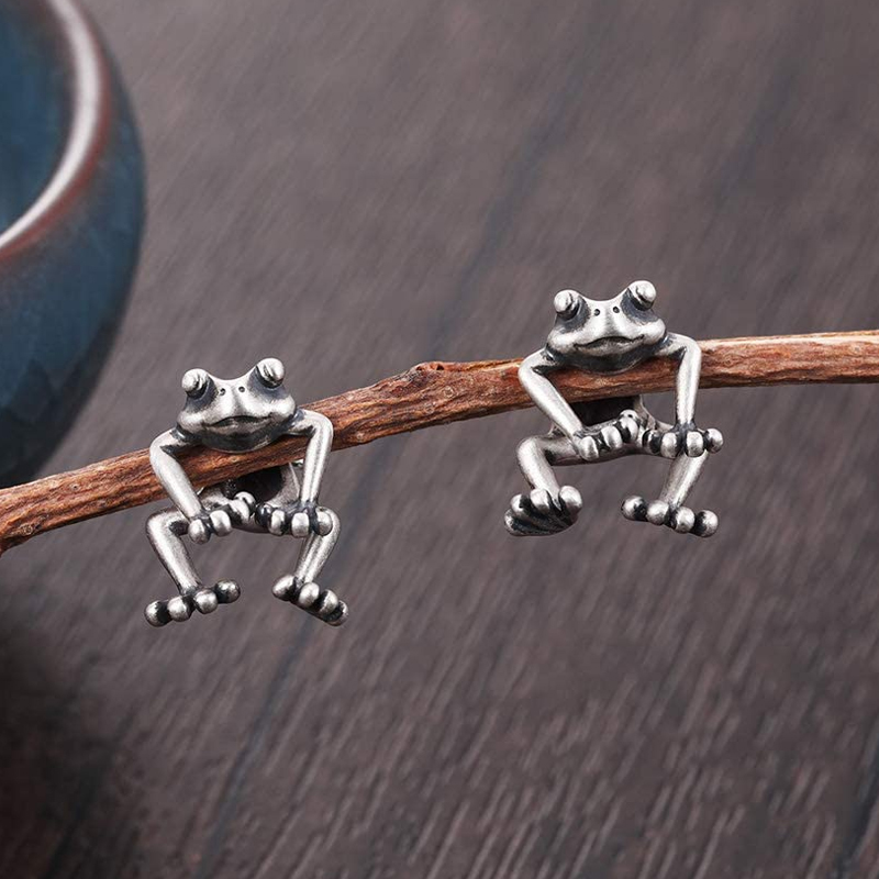 Rana Flotante Linda - Pendientes Mini Rana