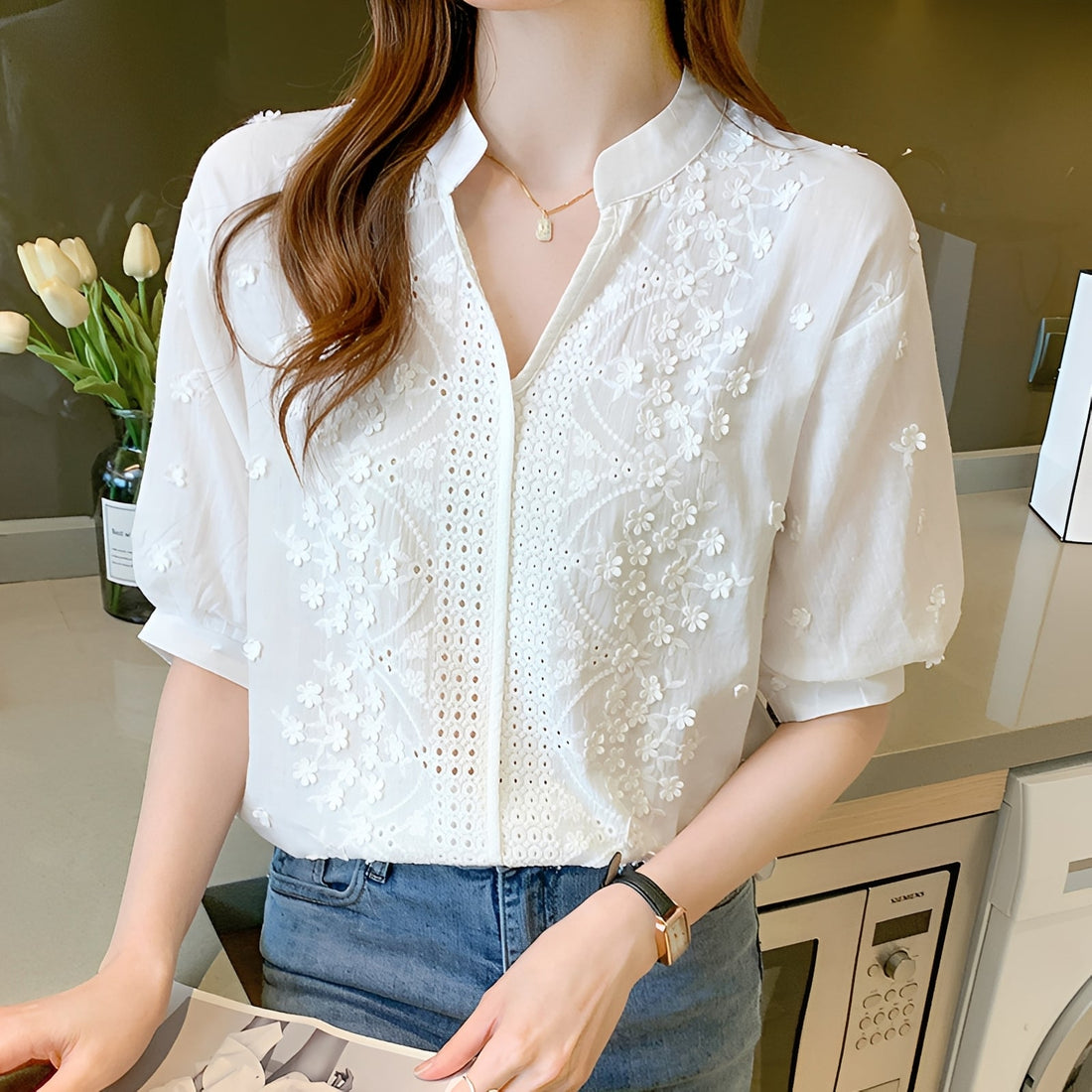 Monika - Blusa para mujer - para un look de todos los días