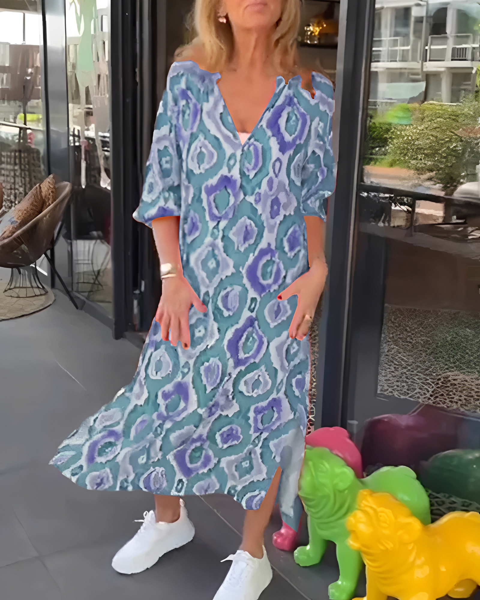 Rachael - Vestido Midi Elegante con Cuello en V