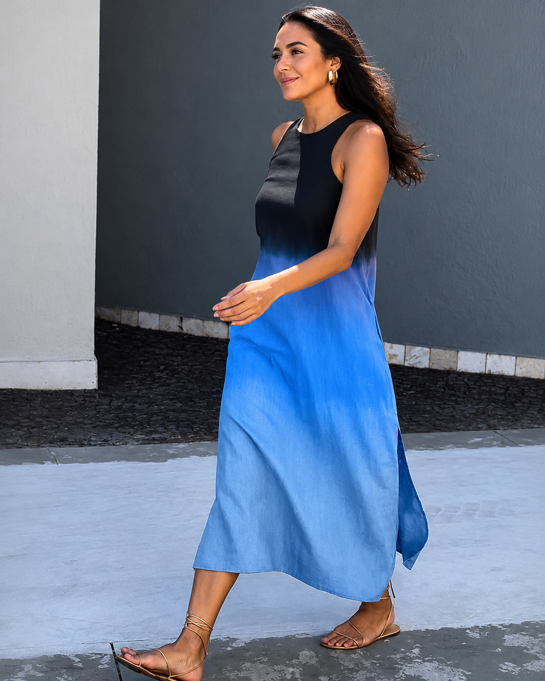 Matilde - Vestido Midi sin Mangas Elegante