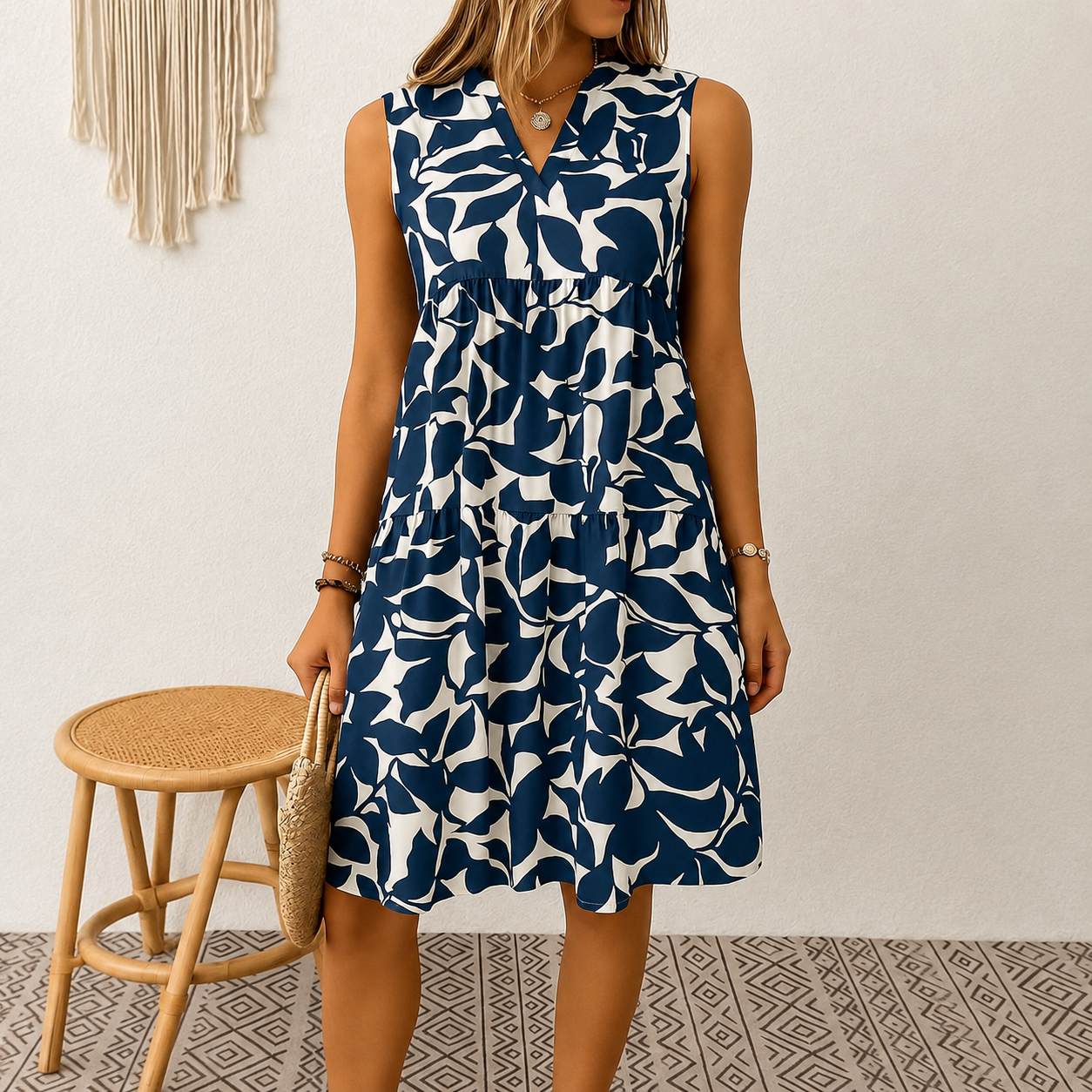 Haidie - Mini vestido sin mangas con estilo
