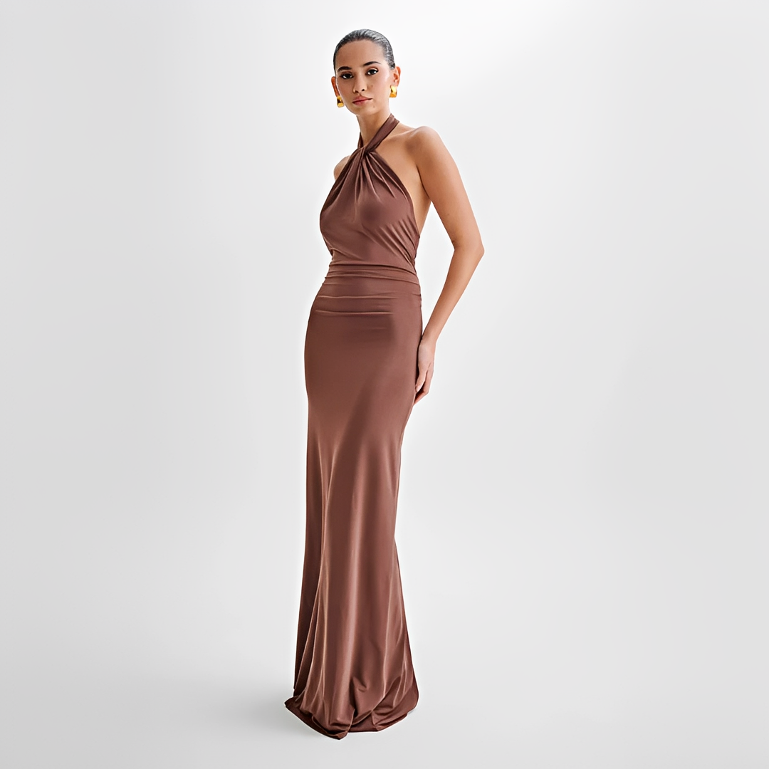 Jianna - Vestido Maxi Elegante con Halter