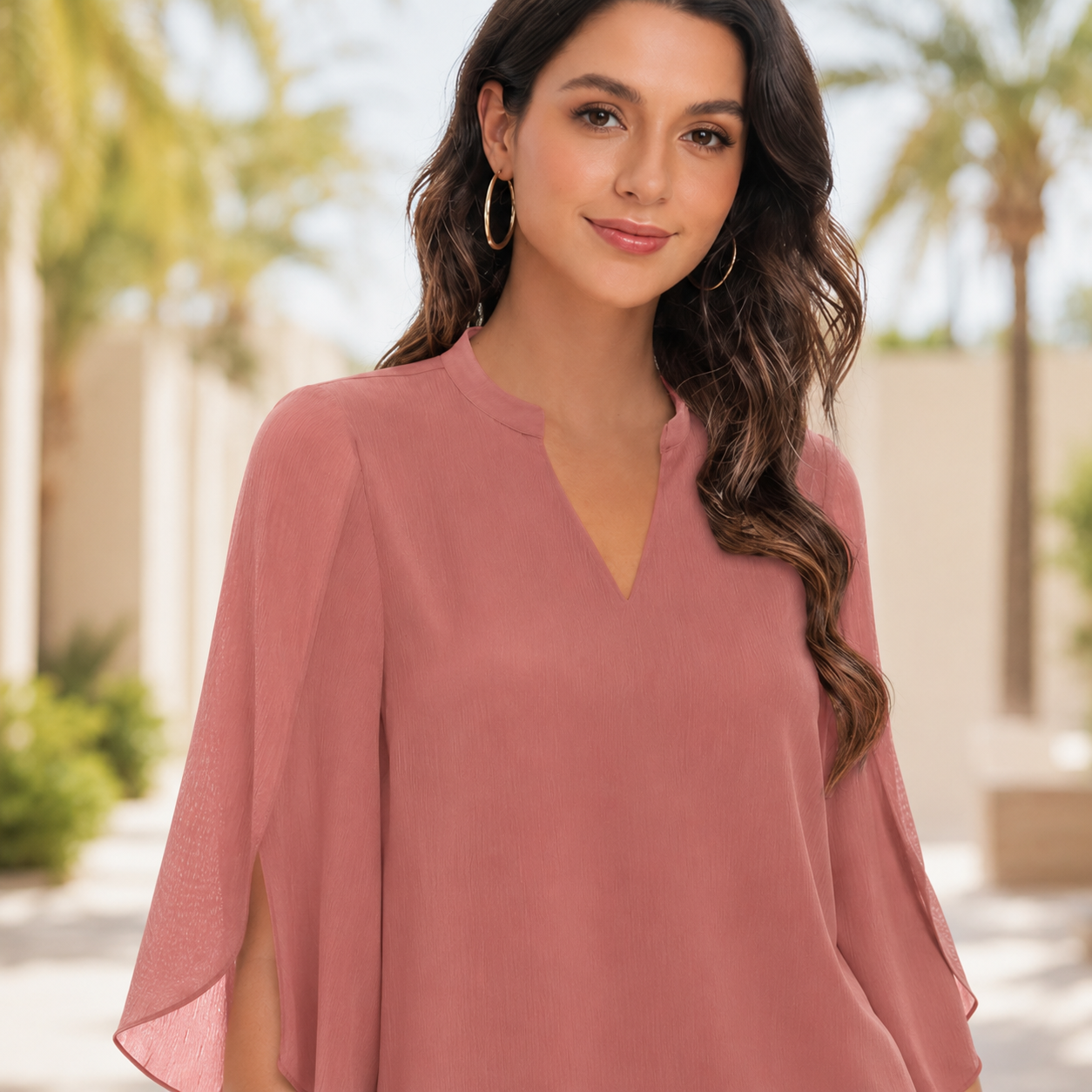 Arsine - Blusa Elegante de Corte Suelto con Cuello en V