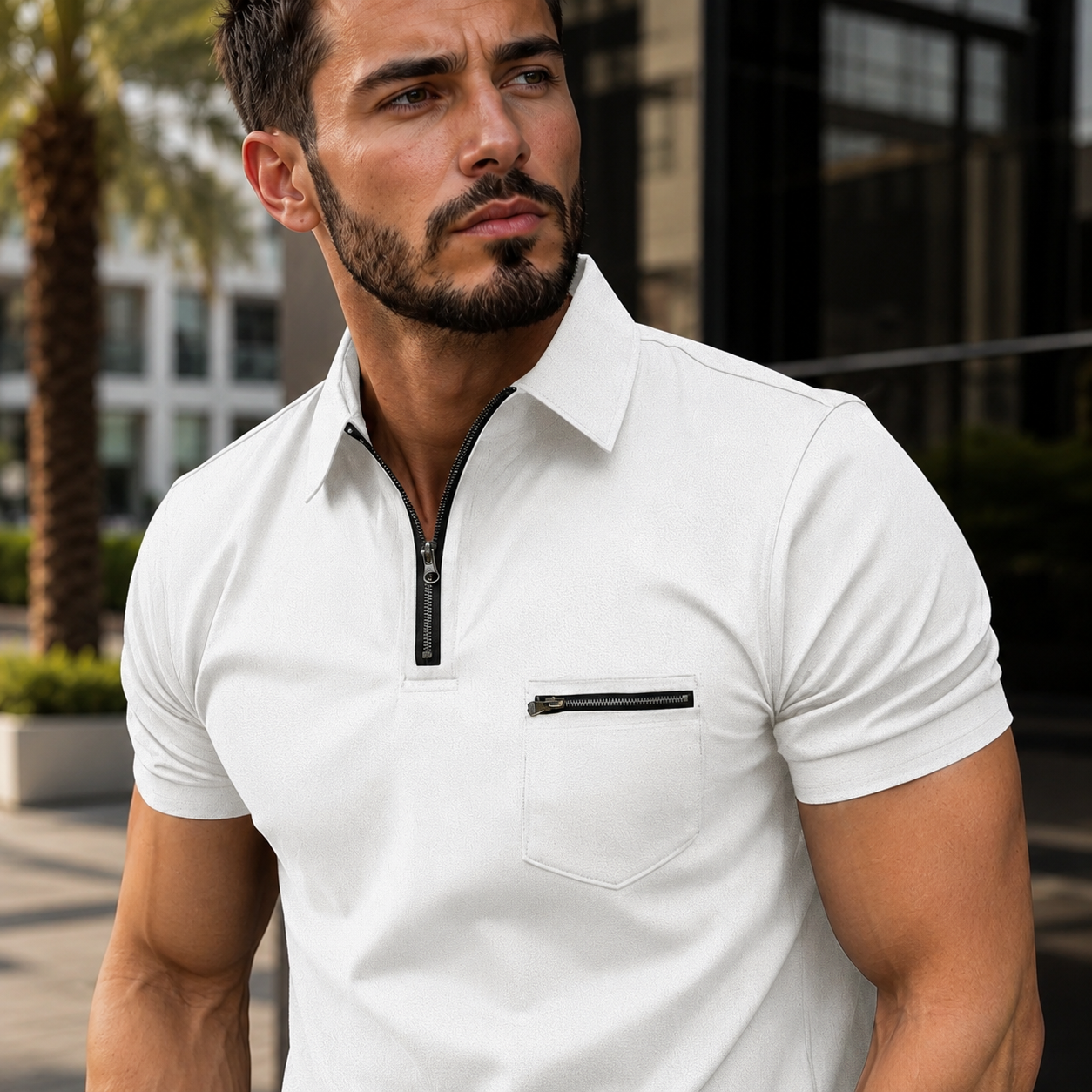 Barri - Camisa Polo Clásica de Waffle