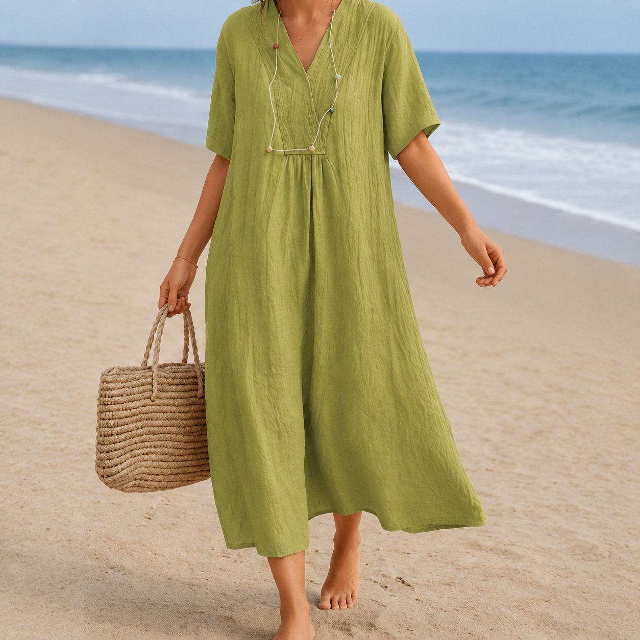 Kendra - Vestido Casual con Cuello en V