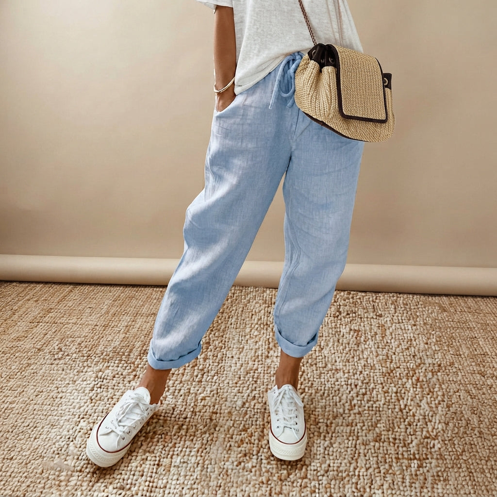 Elwyn - Pantalones Transpirables con Cintura Elástica