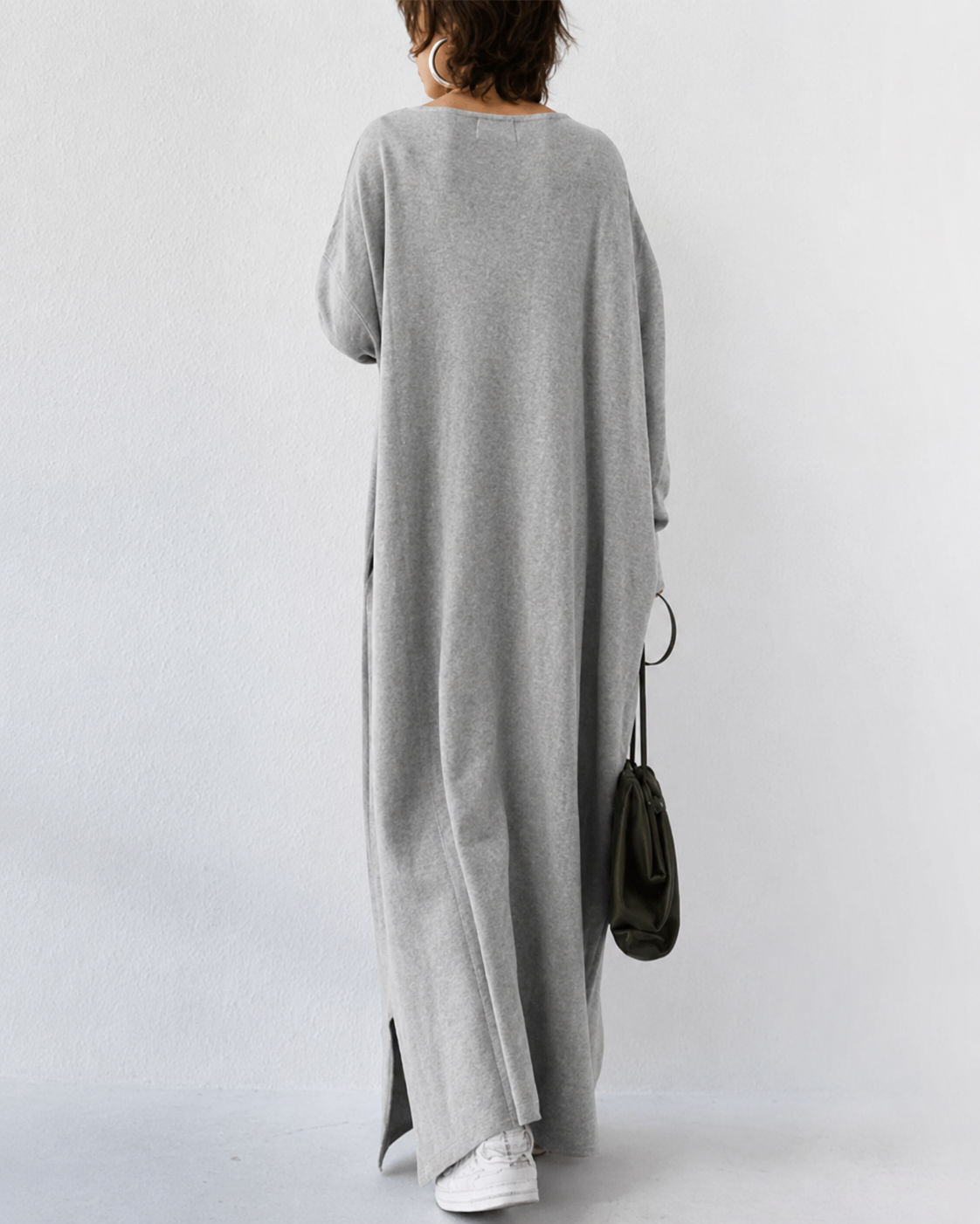 Shacora - Vestido Maxi con Cuello en V y Corte Relajado