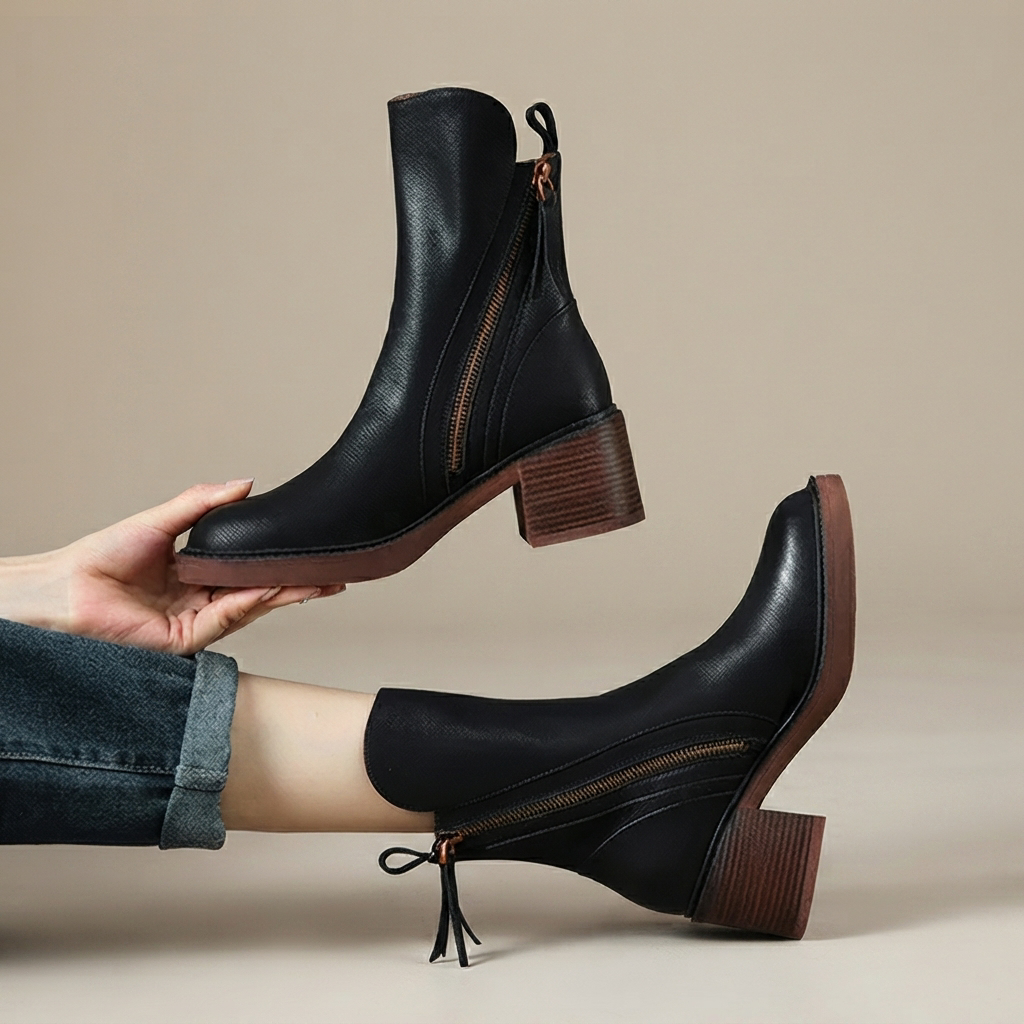 Jadonna - Botas Sofisticadas con Tacón y Cierre