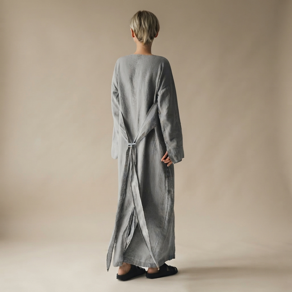 Ashlee - Vestido Maxi Ligero con Cordones y Corte Suelto
