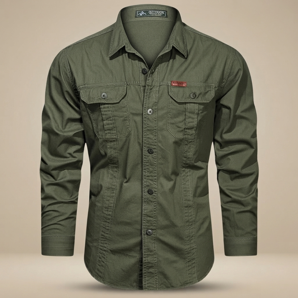 Hayden - Camisa Cargo de Manga Larga con Múltiples Bolsillos