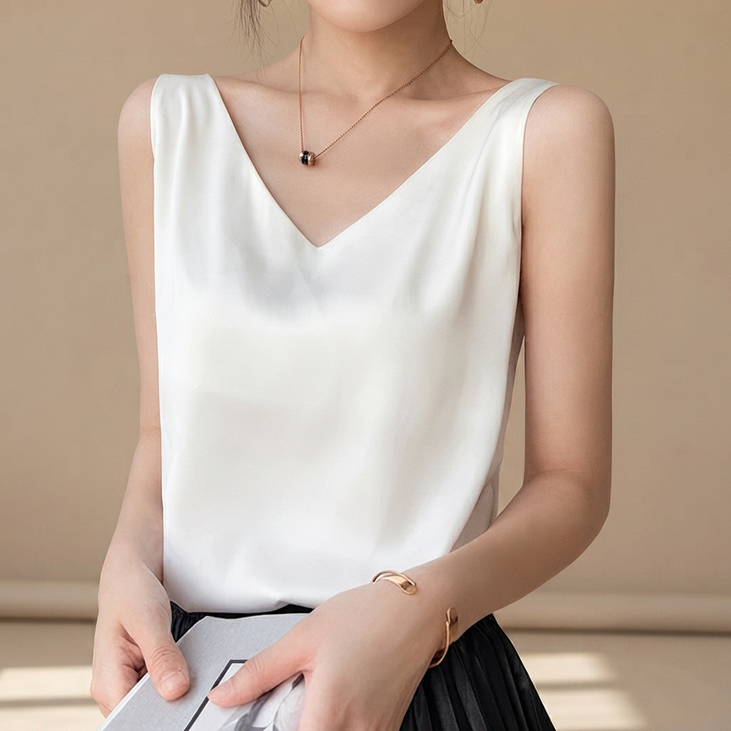 Trina - Top Elegante con Cuello en V