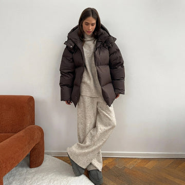 Natalia - Chaqueta de plumas con capucha para mujer