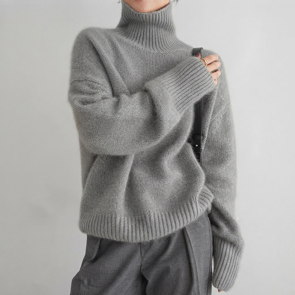 Lea - Suéter de cuello alto elegante para mujer