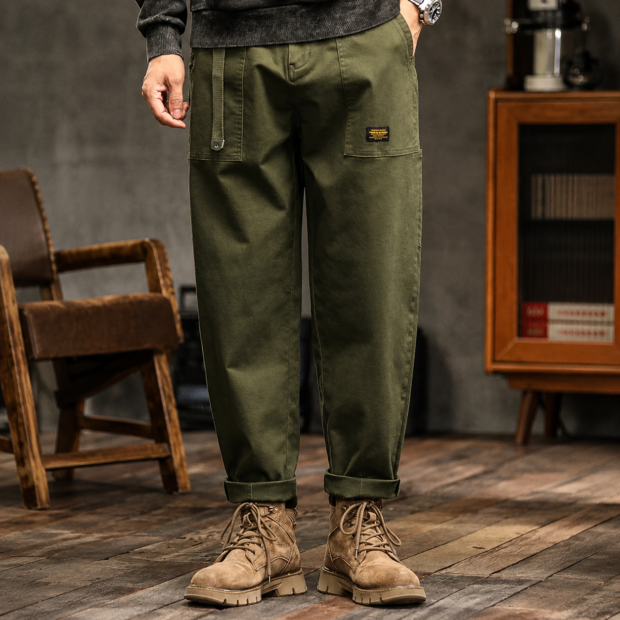 Clyde - Pantalones de Estilo Vintage de Corte Suelto