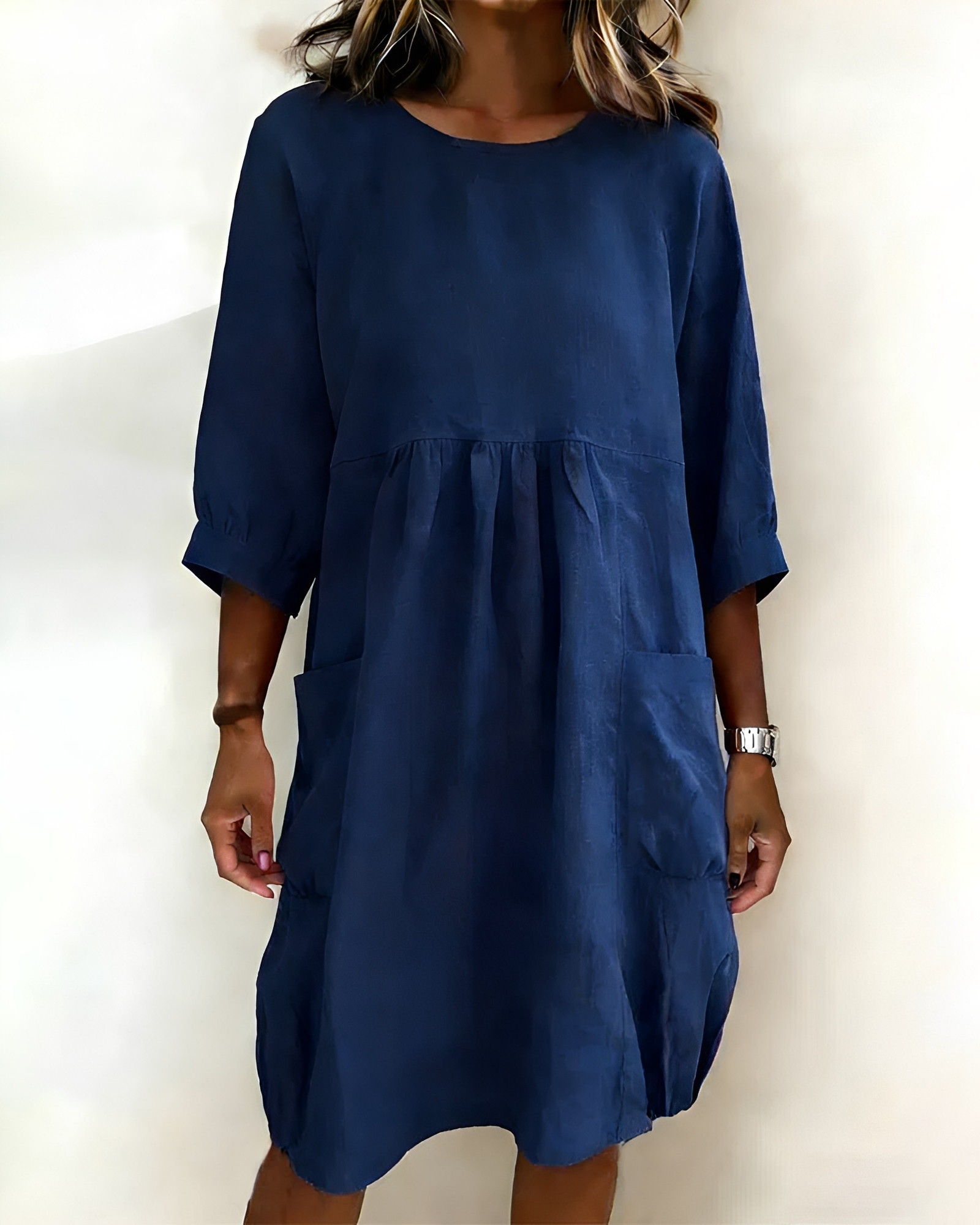 Shadia - Vestido Midi de Ajuste Suelto Casual