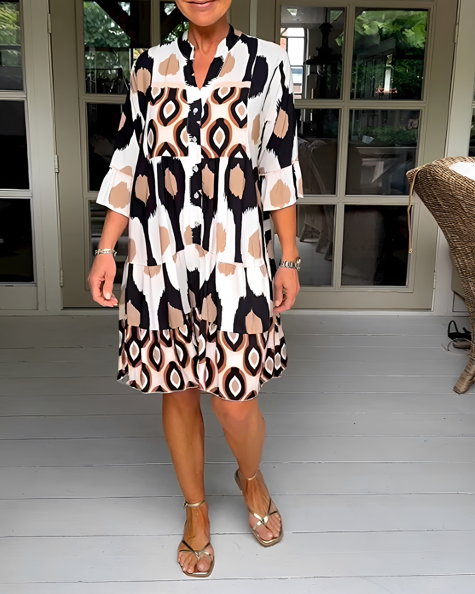 Faiza - Vestido Mini Suelto con Estilo