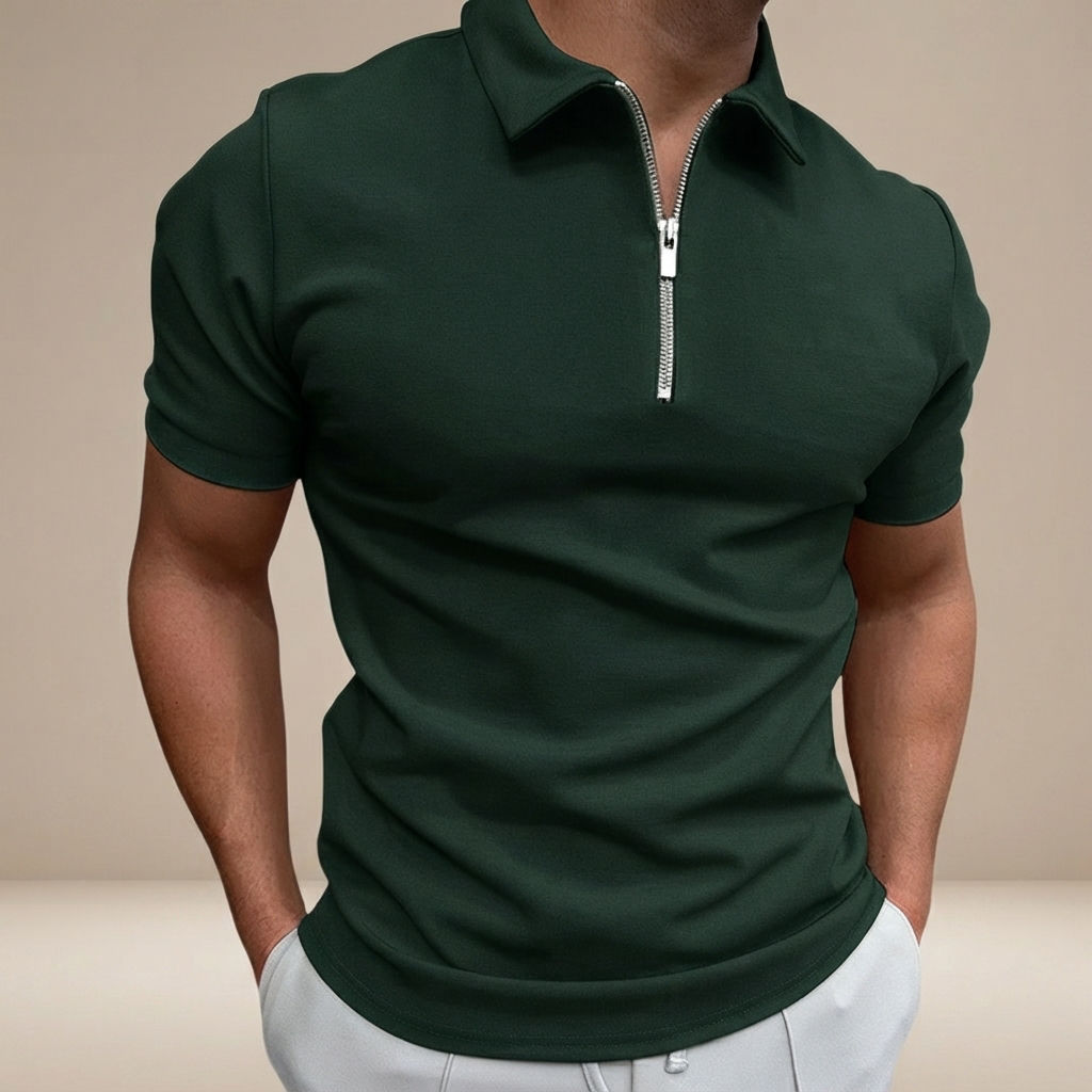 Kesean - Polo Casual con Media Cremallera