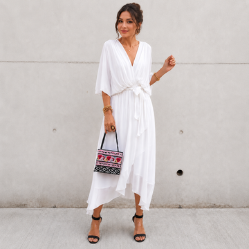 Jescah - Vestido Elegante con Mangas Murciélago