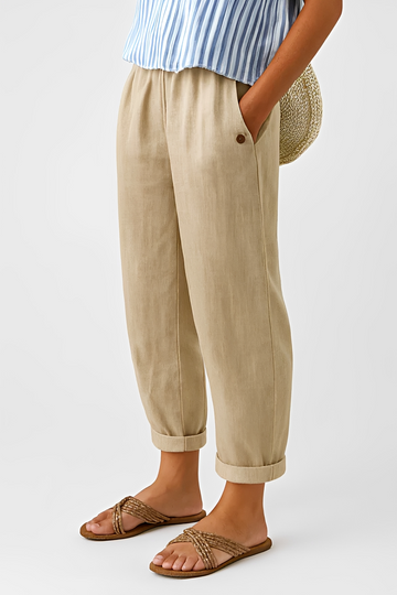 Yunie - Pantalones Casuales con Cintura Elástica