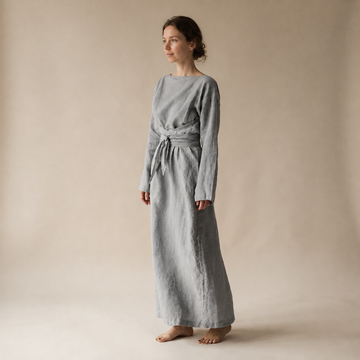 Ashlee - Vestido Maxi Ligero con Cordones y Corte Suelto