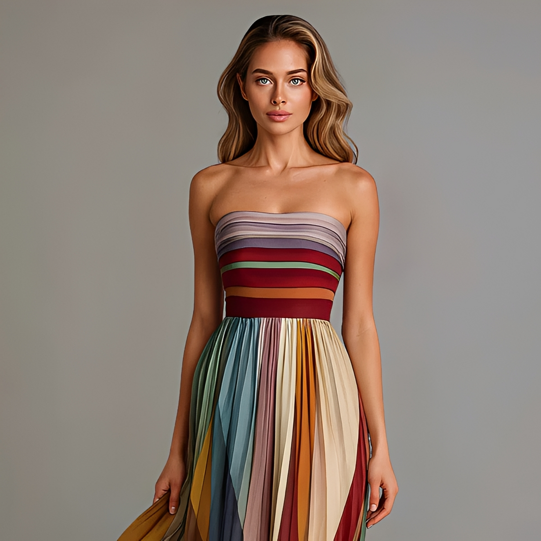 Gracelyn - Vestido Maxi con Top de Tubo Estiloso