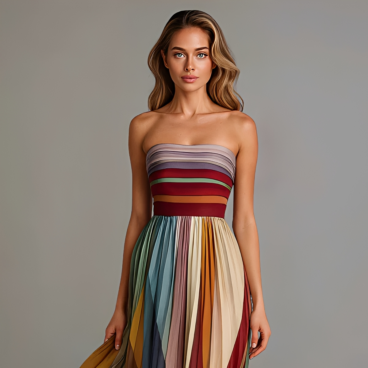 Gracelyn - Vestido Maxi con Top de Tubo Estiloso