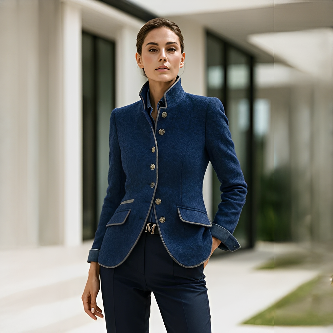 Valerie - Cárdigan Elegante con Cuello Mao