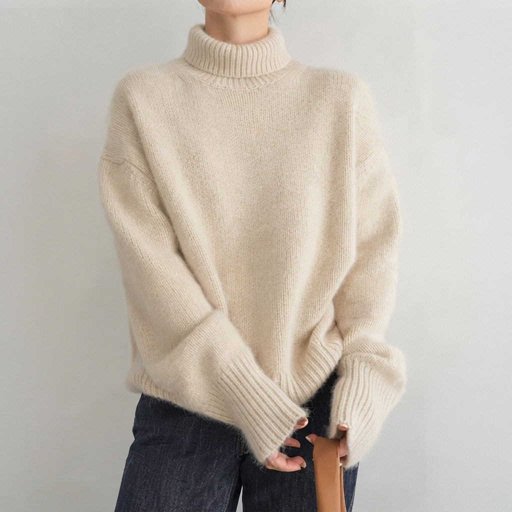 Lea - Suéter de cuello alto elegante para mujer