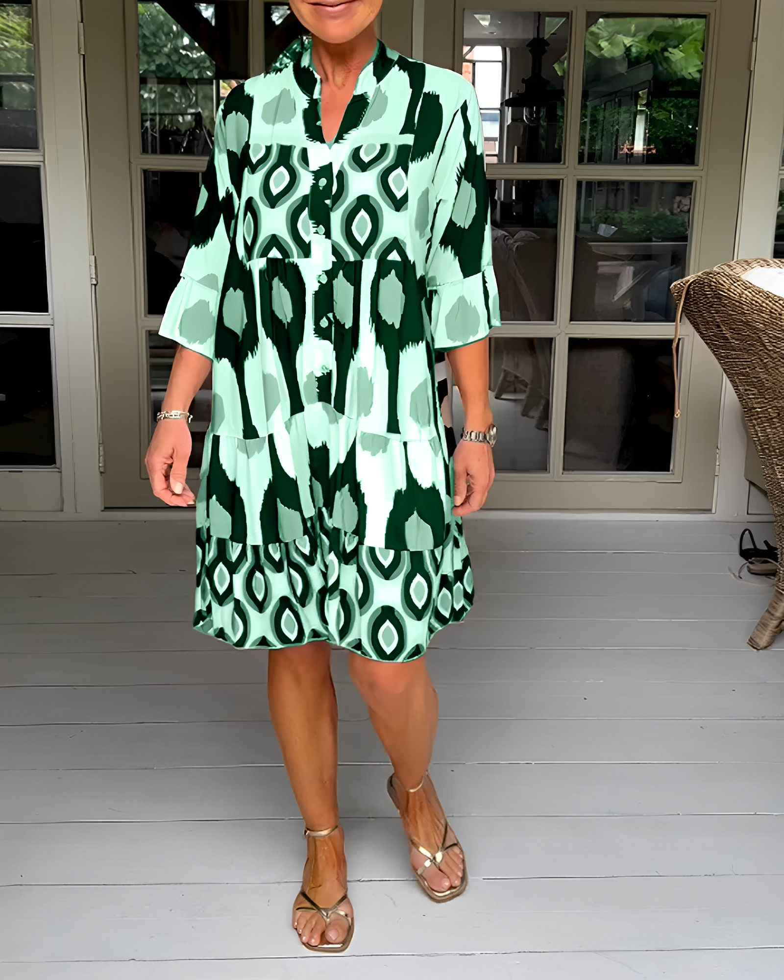 Faiza - Vestido Mini Suelto con Estilo
