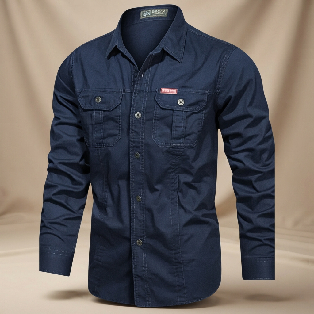 Hayden - Camisa Cargo de Manga Larga con Múltiples Bolsillos