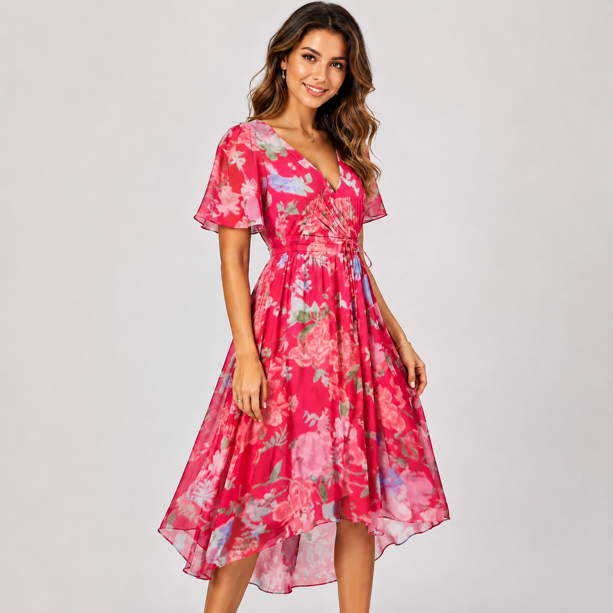 Elsinya - Vestido Midi Estiloso y Fluido