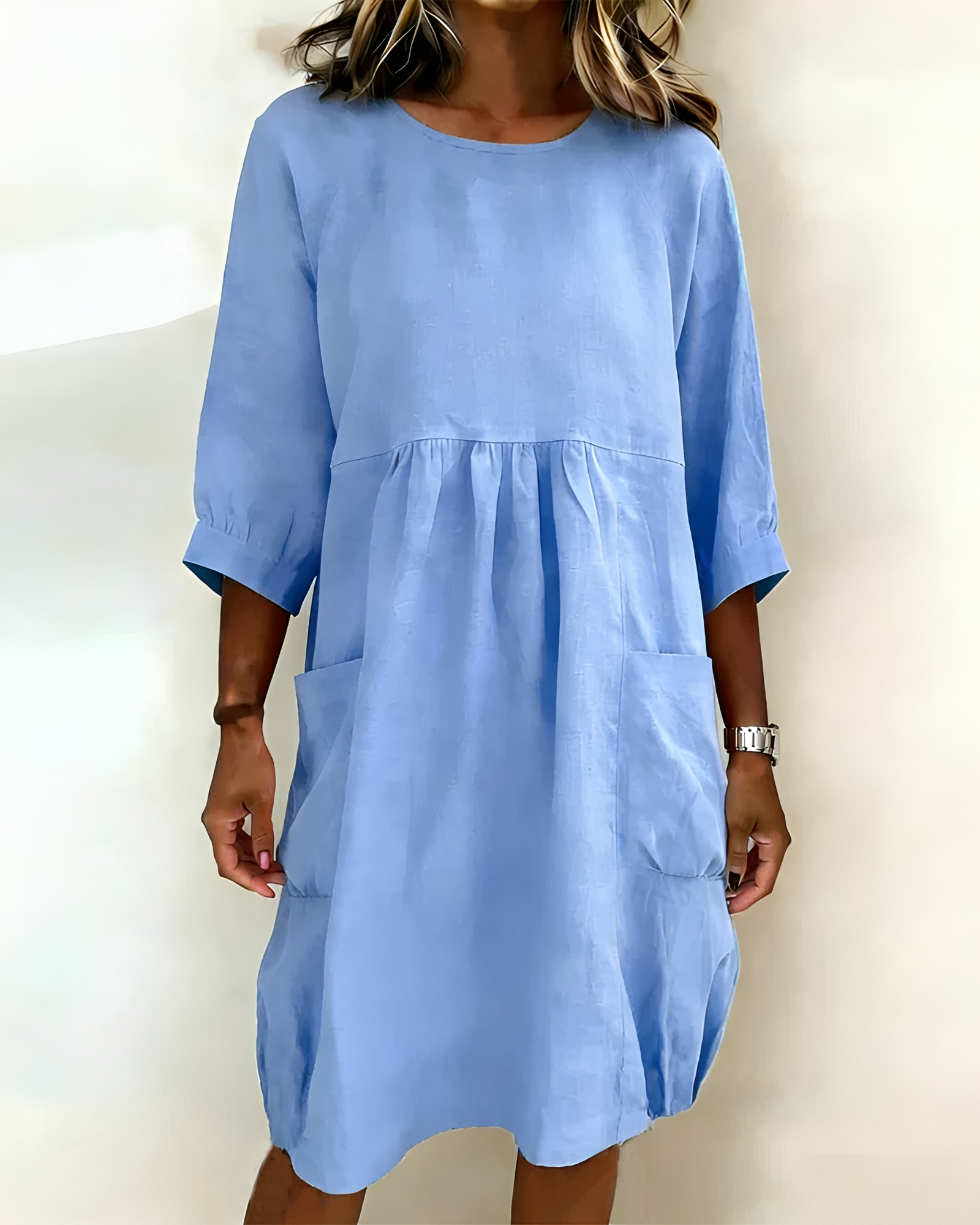 Shadia - Vestido Midi de Ajuste Suelto Casual