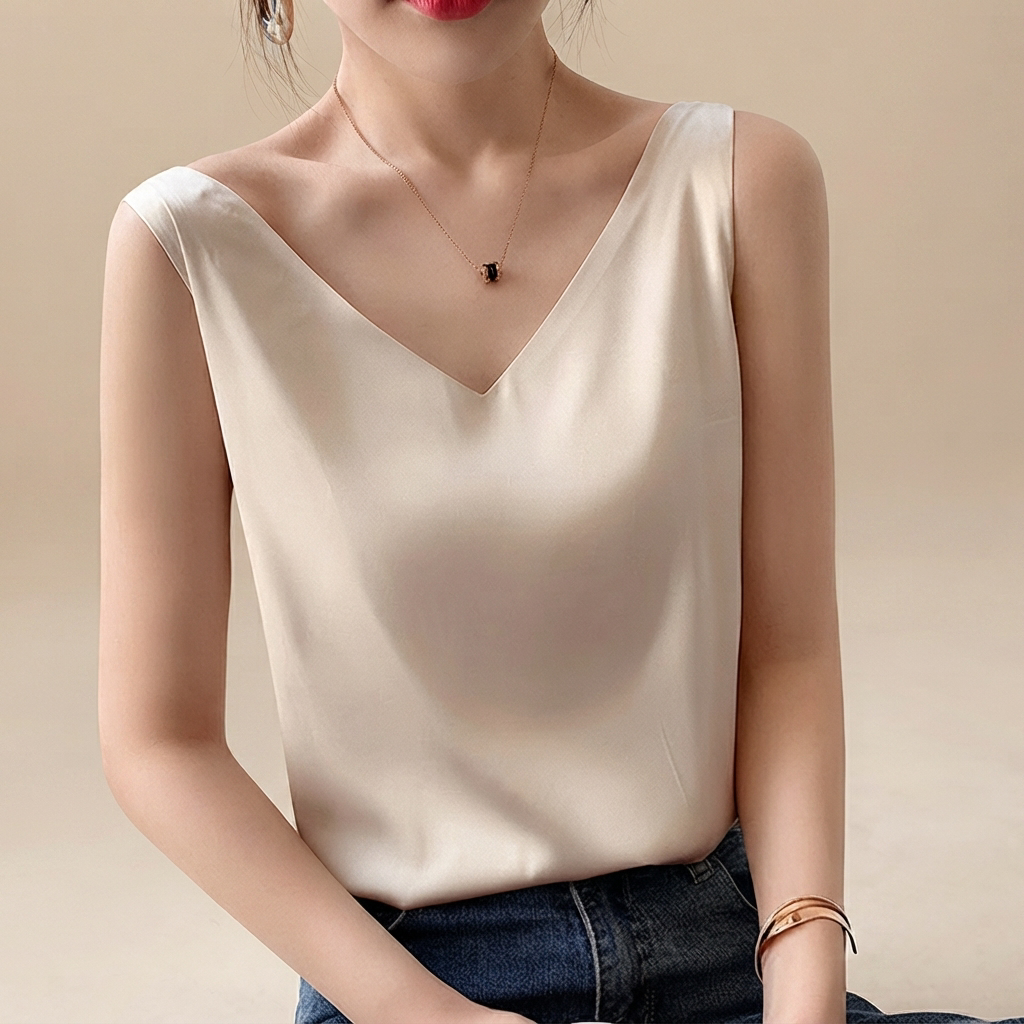 Trina - Top Elegante con Cuello en V